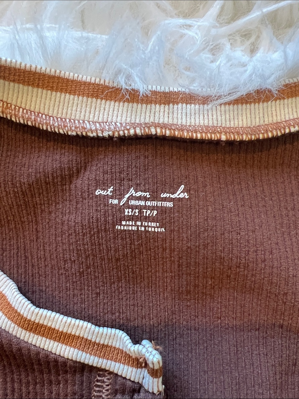 Brown Ribbed Baby Tee - Picture 5 of 5
